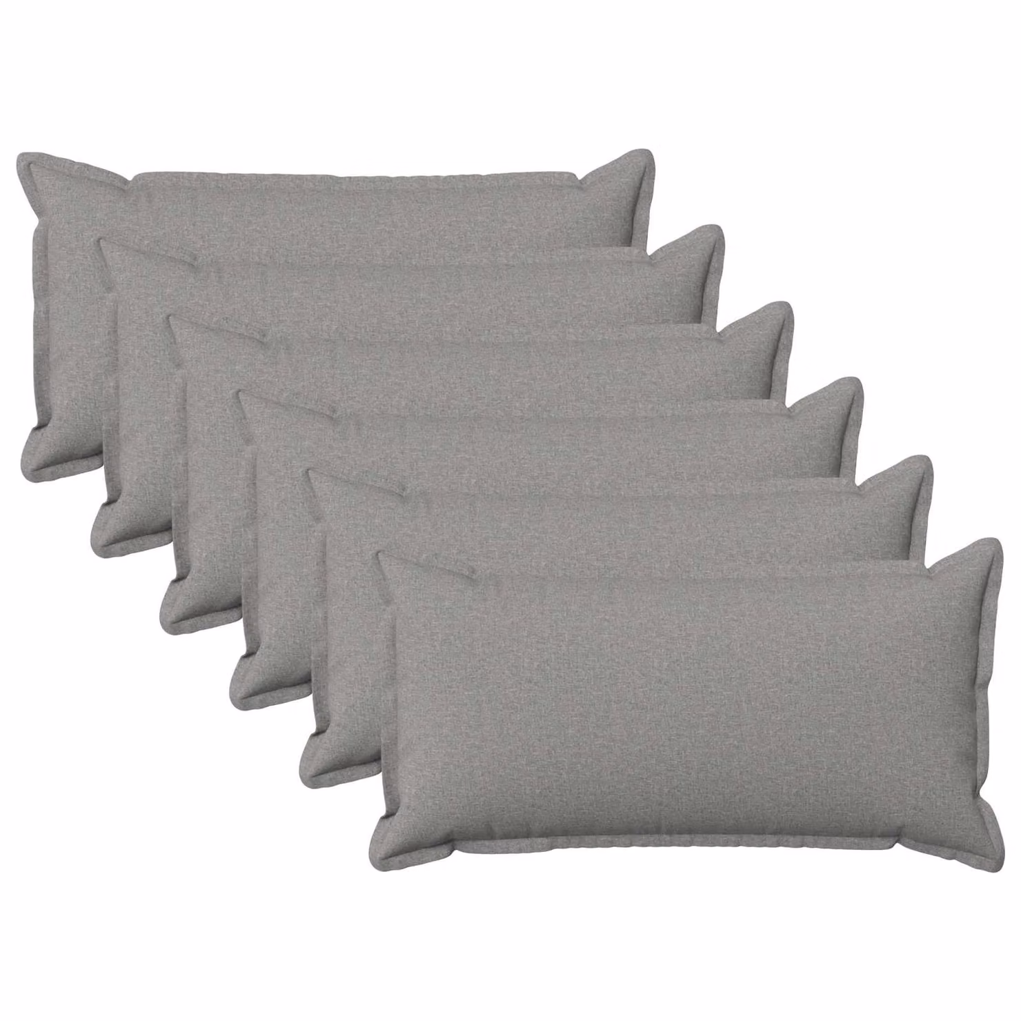 Set di 6 federe vidaXL HOUTEN Grigio Nuvola, L/P: 40 x 80 cm