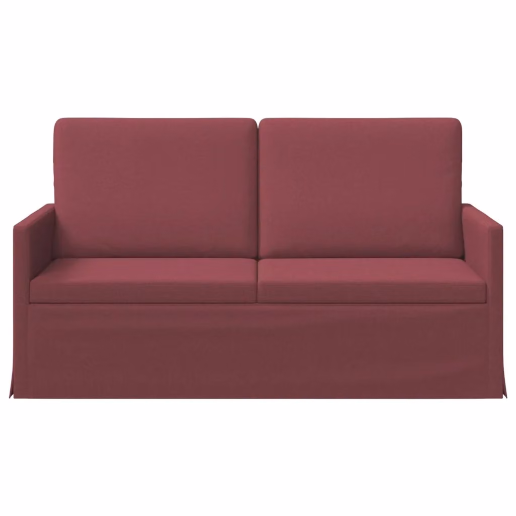 Divano a 2 posti moderno vidaXL in tessuto rosso con struttura in metallo L: 150 cm, P: 81 cm, H: 82 cm – 2