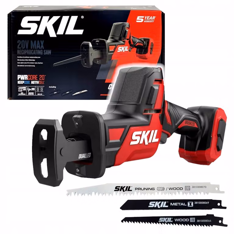 SKIL 3475 CA Akku Säbelsäge(20 V, VRS System, Dual-LED-Leuchte, 25,4mm Hublänge)