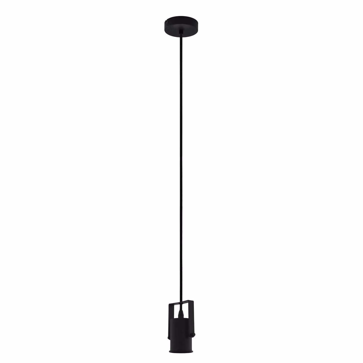 Lampadario Industrial Calari 1 Luce Acciaio Nero