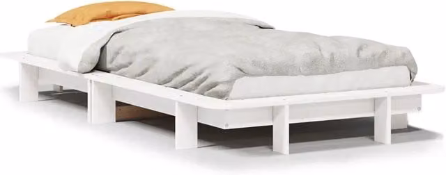 Letto singolo per adulti Design In in legno massello di pino bianco con doghe piatte L/P/H: 100 x 200 cm