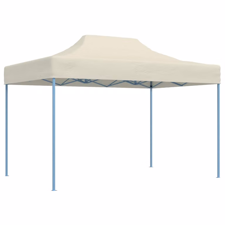 Tenda Party vidaXL in tessuto Oxford beige con struttura in acciaio L 280 x P 410 x H 315 cm