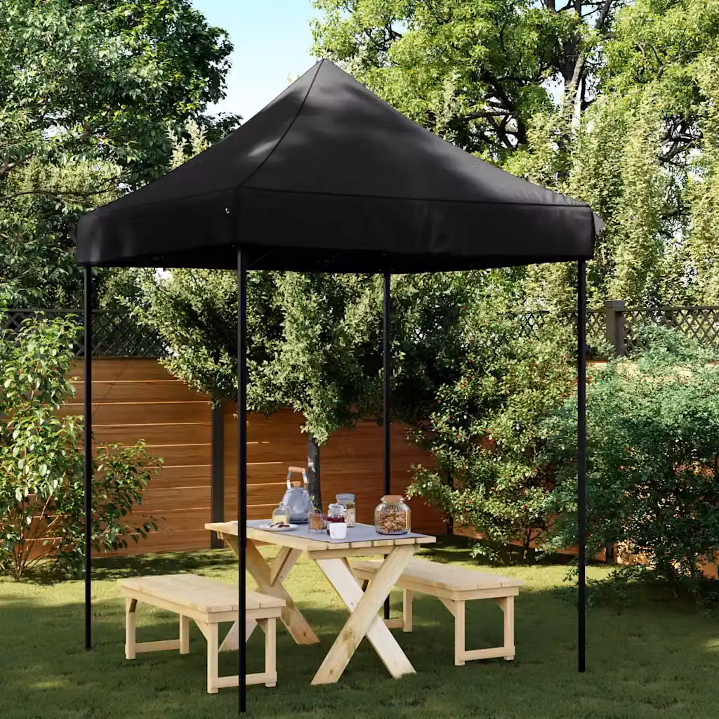 vidaXL Tenda da Festa Pieghevole Pop-Up Nero L/P/H: 200 x 200 x 306 cm