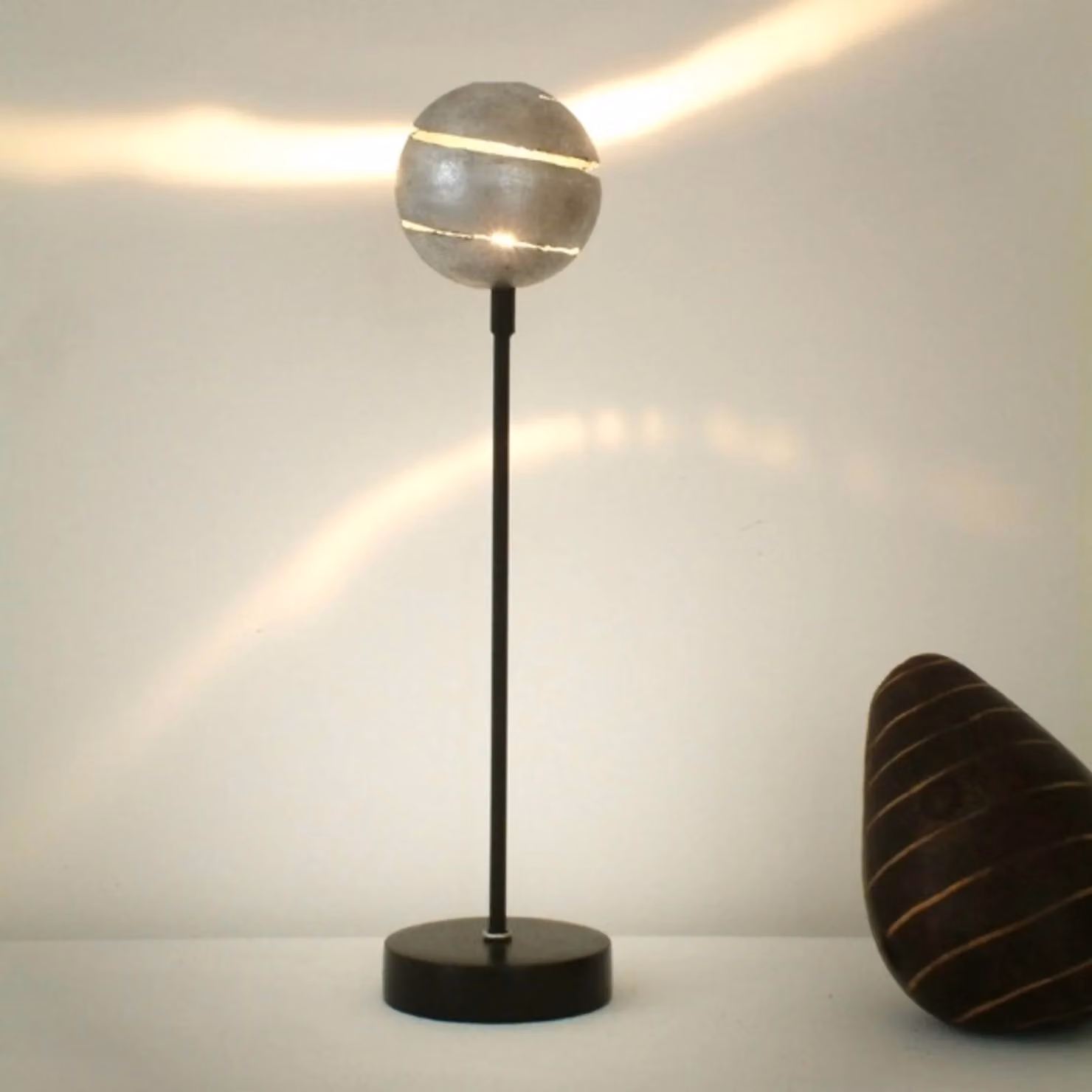 Holländer Lampada da tavolo KUGELBLITZ, Nero, Soggiorno / Sala da pranzo, Metallo, Moderno, Lampada da tavolo
