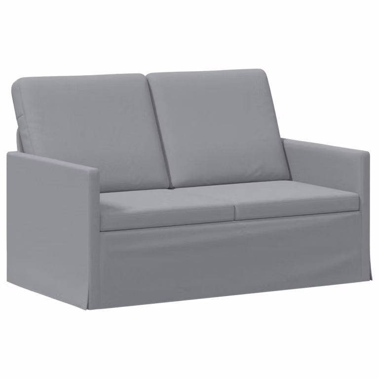 Divano a 2 posti vidaXL Grigio con struttura in metallo e rivestimento in tessuto, L: 130 cm, P: 81 cm, H: 82 cm