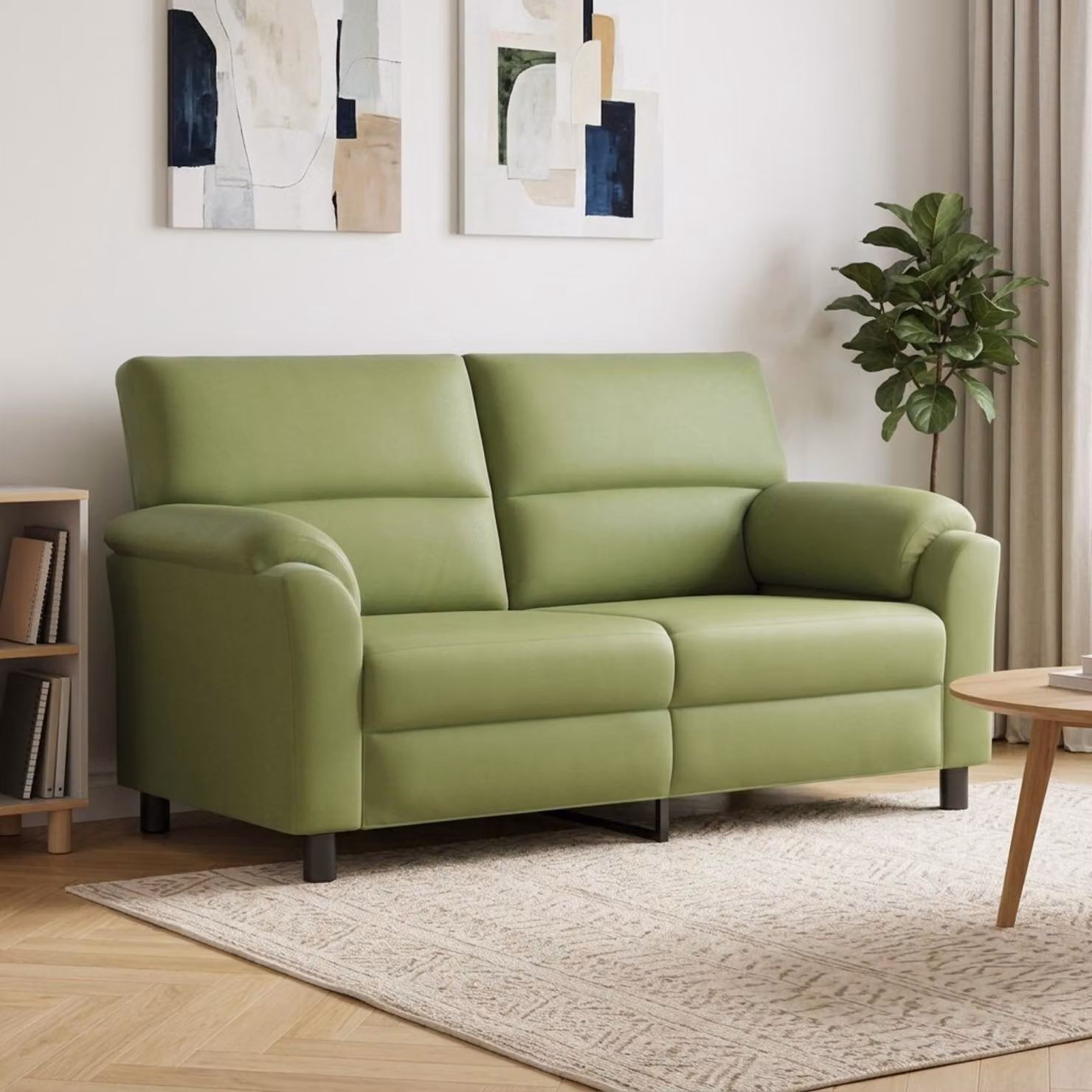 Divano moderno vidaXL in velluto verde con struttura in metallo, L: 174 cm, P: 85 cm, H: 93 cm
