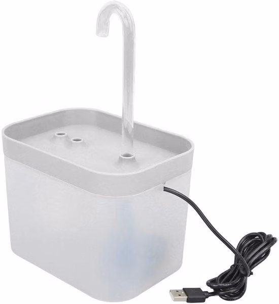Rubinetto automatico per cani e gatti, 1,5 l, in polipropilene, impermeabile IPX8, silenzioso (25 dB), per animali domestici