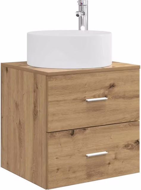 Mobile Lavabo | Armadio Lavabo da Parete Rovere Artigianale