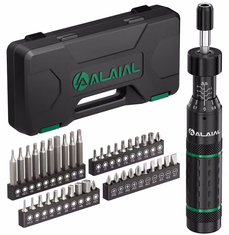 Set di chiavi dinamometriche - 41 pezzi, con coppia da 1 a 6 Nm