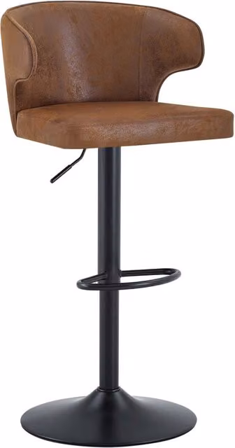 Set di 2 sgabelli da bar regolabili in altezza con schienale ergonomico e base grande, girevoli a 360°, per cucina e bar