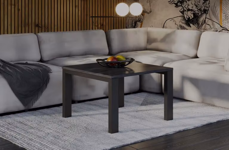Endo-Möbel tavolino Garold 80x80x55 cm tavolino da salotto tavolino (cemento scuro)