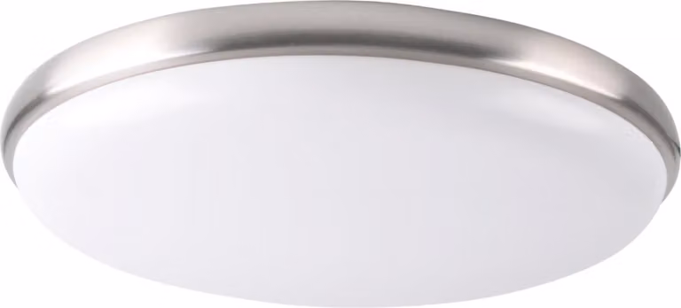 Plafone LED rotondo METIS bianco cromato 18W, luce bianca neutra 1200 lm, materiale plastico, dimensioni: 6,8 x 30 x 30 cm, IP20, Polux