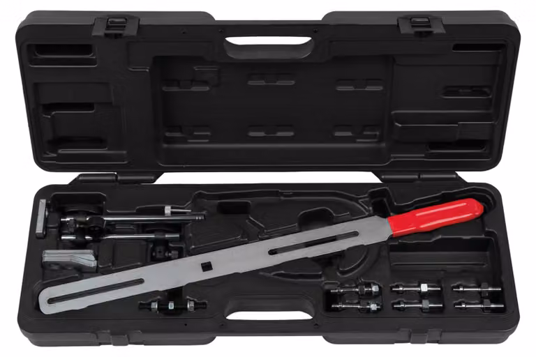 KS TOOLS Strumento di prova per volani a doppia massa senza disco angolare e comparatore 15 pz - 150.2435