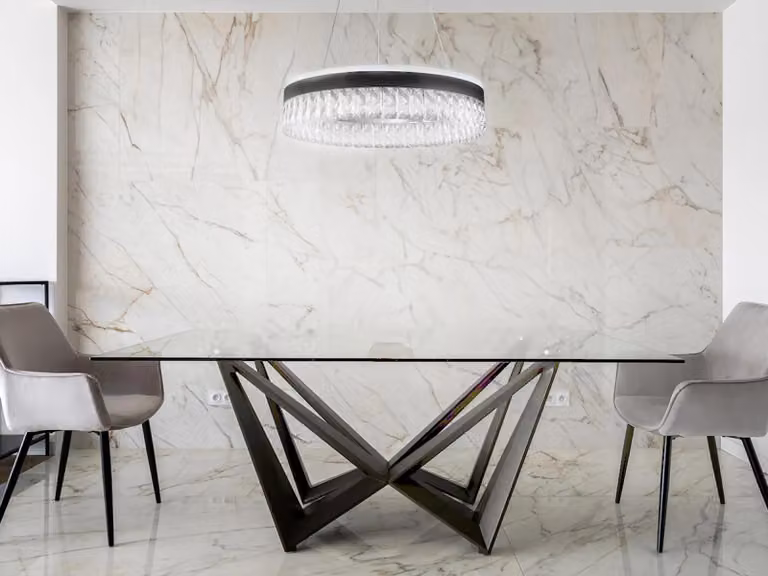 Lampadario a sospensione in cristallo con luci LED, telecomando e potenza di 90W - Modello TA2300/B