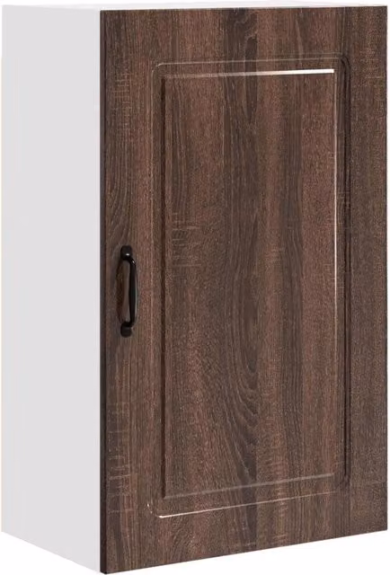 Armadio da cucina dal design moderno di forma rettangolare 50 x 31 x 80 cm con ampio spazio di archiviazione in legno multistrato rovere marrone 02_0053720