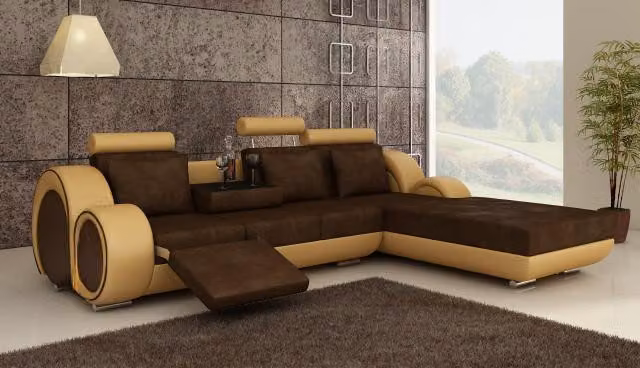 Textilsofa Garnitur Eckcouch Ecksofa Stoffsofa Wohnlandschaft Couchgarnitur