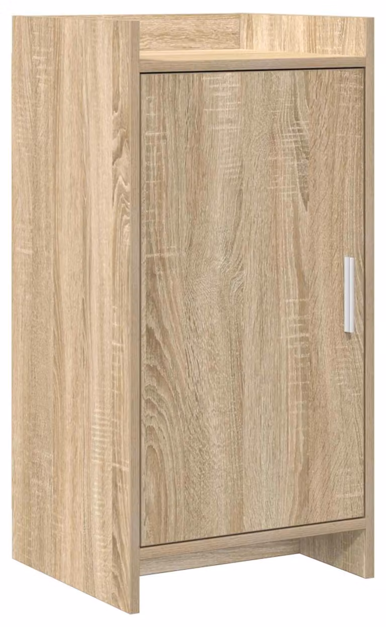 Mobiletto contenitore in legno composito effetto noce Sonoma, dimensioni 40 x 36 x 80 cm