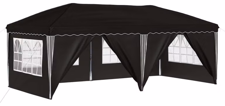 Tenda per feste a pop-up 575 x 288 x 245 cm Nero