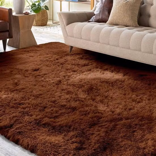Tappeto XSIVOD marrone moderno in ecopelliccia, soffice e lavabile, antiscivolo, L: 160 cm x P: 230 cm