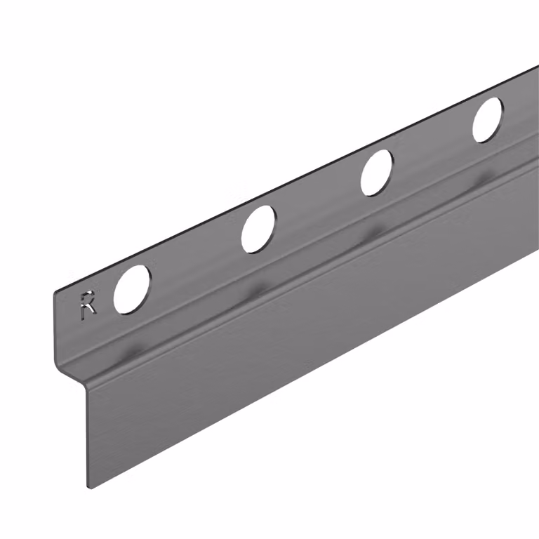 BALNEO, profilo a listello per pendenza, per parete, versione destra, 170 cm, finitura gunmetal