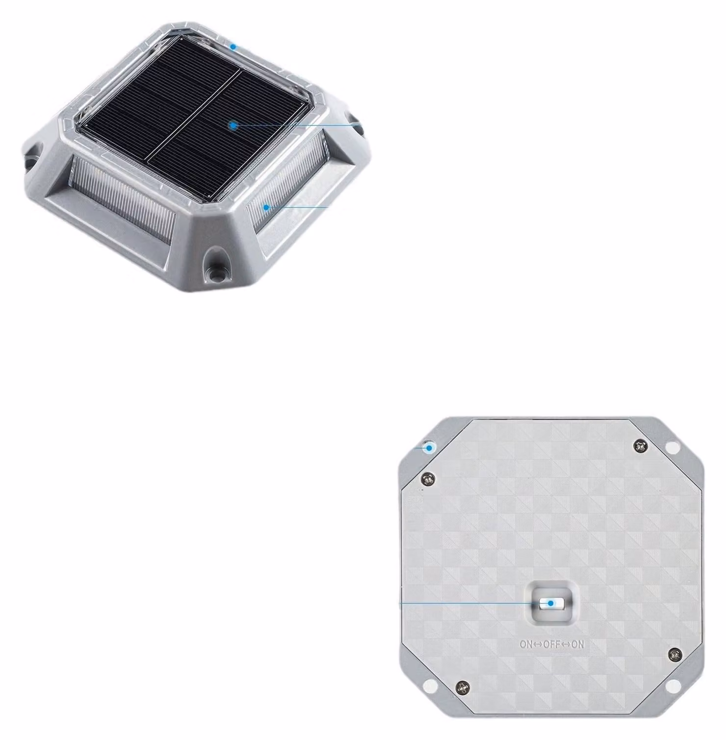 Lampada solare da esterno, modello MP4817, a forma quadrata, prodotta da Myers Power