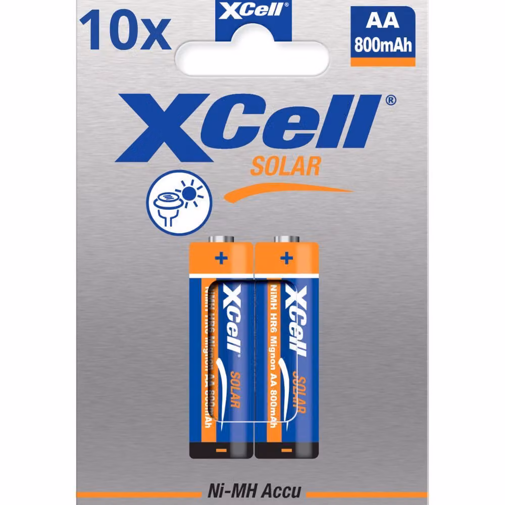 20x XCell Solar batterie ricaricabili X800AA Mignon Ni-MH 1,2V 800mAh (10x blister da 2)