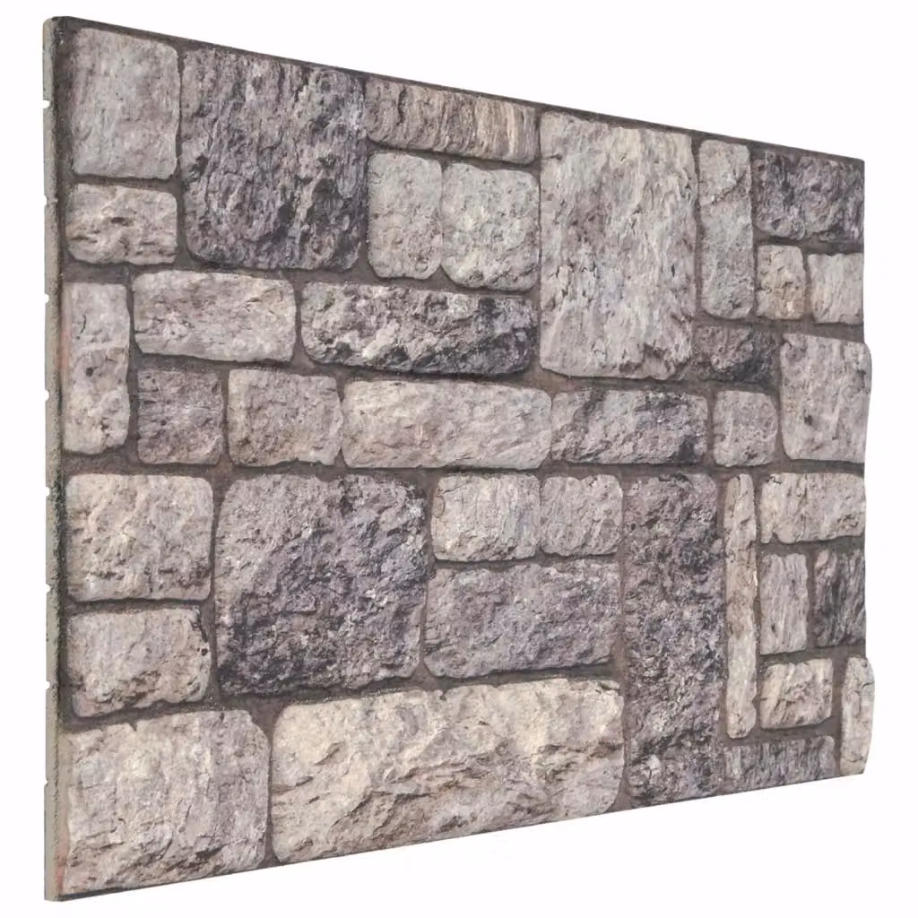 Set di 10 pannelli da parete in polistirolo vidaXL, Grigio e Bianco, L: 100 cm, H: 50 cm – 2
