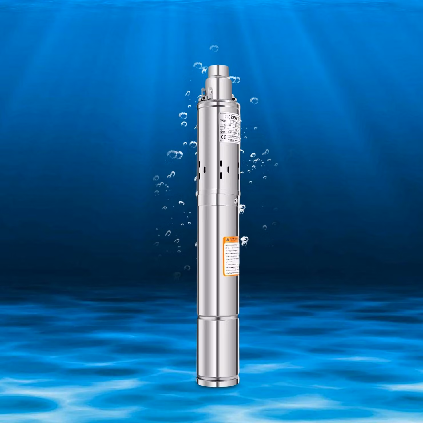 Pompa sommergibile da 3 pollici - 250W - 220V - Portata massima: 80 metri - Acciaio inossidabile - Ideale per irrigazione e fornitura di acqua