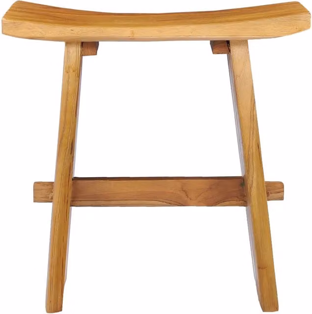 Sgabello in legno massello di teak marrone vidaXL