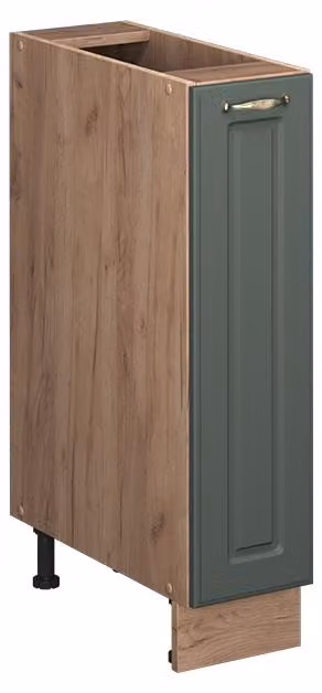 Armadio cucina dispensa alto Vicco Fame-Line Verde-oro rustico/Rovere dorato 20 cm senza piano di lavoro, Model 61689