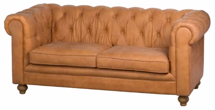 Chesterfield Sofa Couch Polster Leder Couchen Polster Garnitur 2 Sitzers