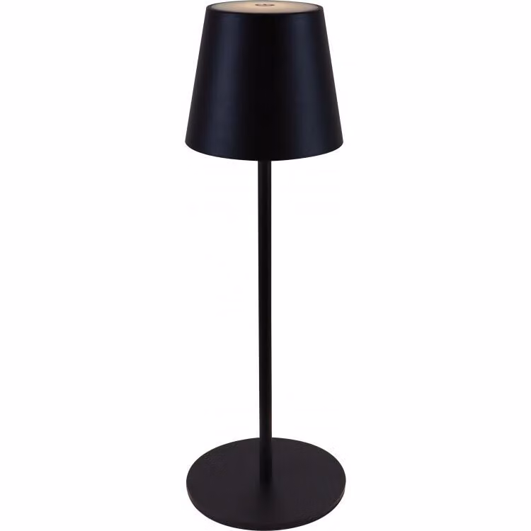 New Majestic Lampada da tavolo LED 2W nera IP54 ricaricabile uso interno/esterno