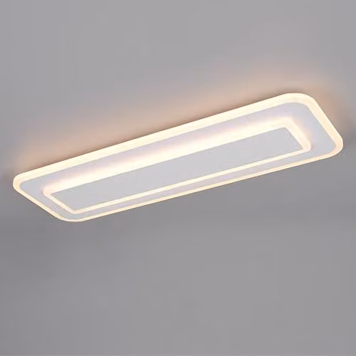 TRIO-Leuchten, plafoniera a LED, modello RIVA, dimensioni 60x4,70x20 cm, colore bianco