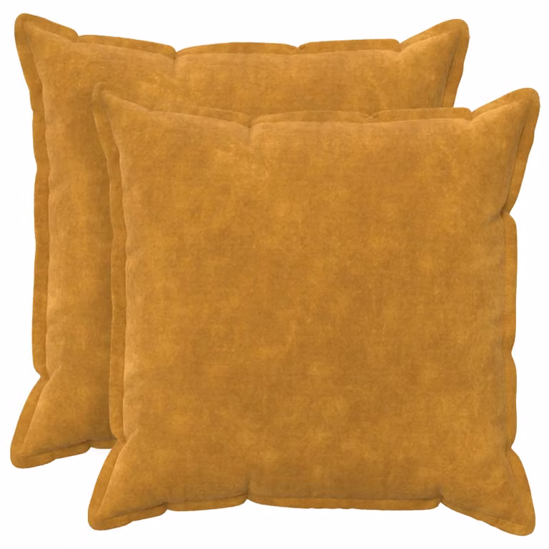 vidaXL Federa 2 pcs HOUTEN Giallo 65 x 65 cm Fleece in microfibra