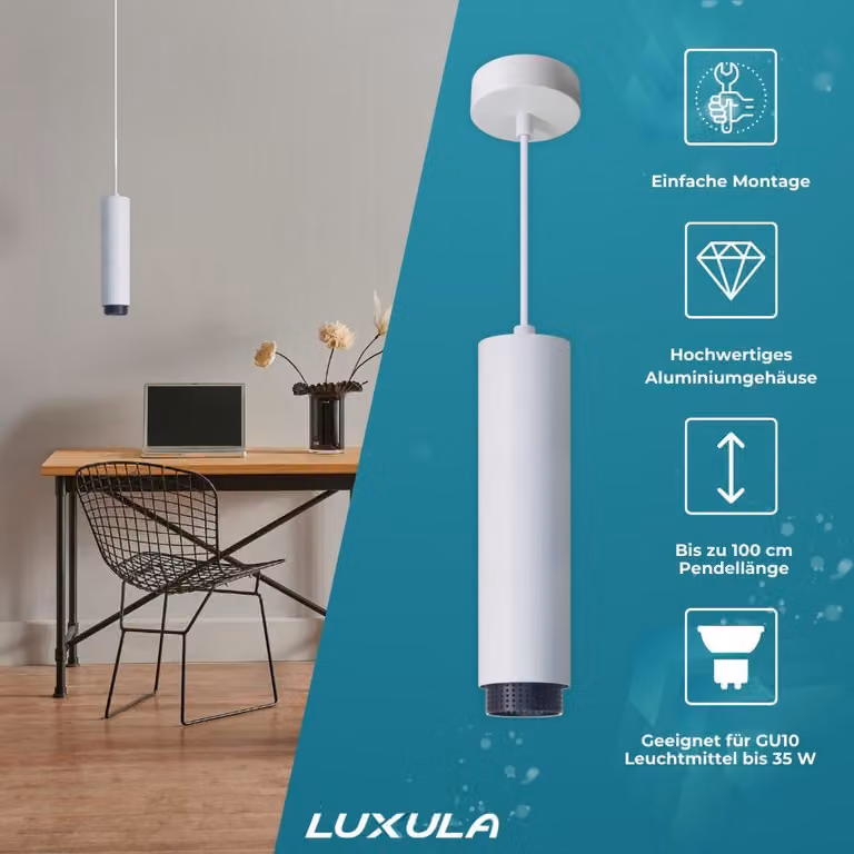 Lampada a sospensione LED LUXULA, 35W, bianca