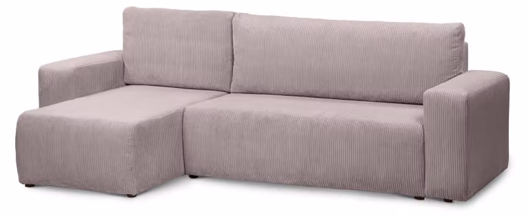 Divano a tre posti con funzione letto, modello Kingi, colore marrone