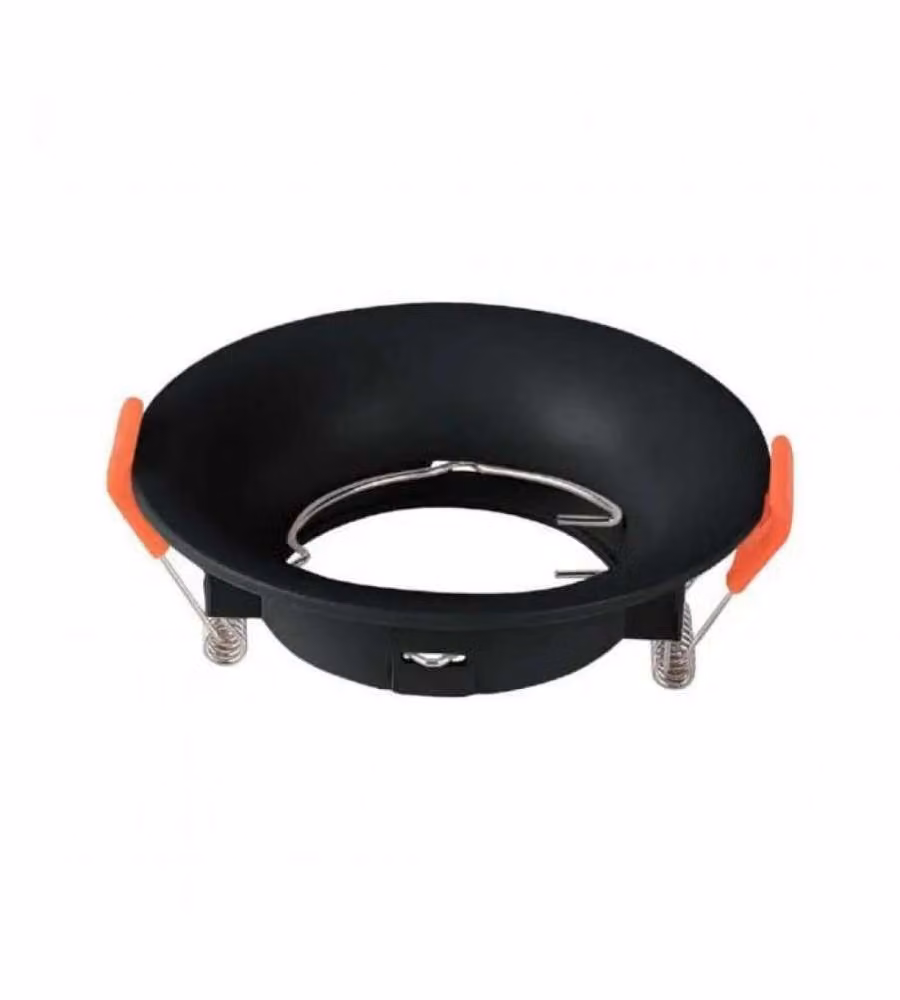 Portafaretto LED da Incasso Rotondo GU10 Colore Nero