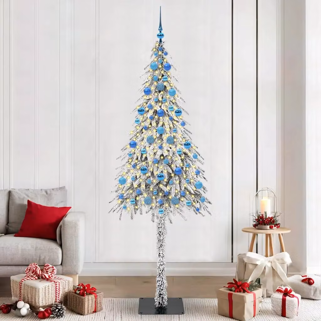 vidaXL Albero di Natale con 300 LED Bianco 210 cm PE e Acciaio