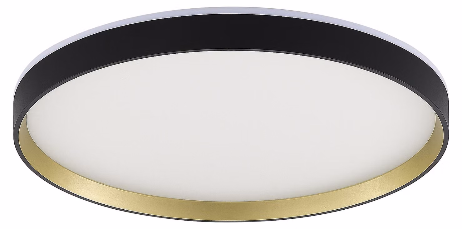 Plafone LED rotondo con telecomando ORBITRAL nero 40W, diverse tonalità di bianco e colori, 2630 lm, materiale plastico, dimensioni: 3,95 x 40 x 40 cm, IP20, Zuma Line