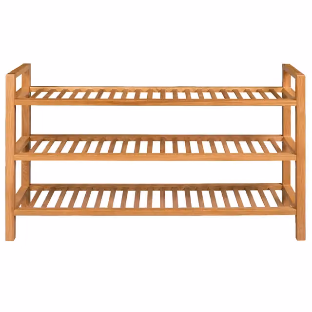Scarpiera in legno di rovere rustico marrone vidaXL L: 100 cm, P: 27 cm, H: 60 cm
