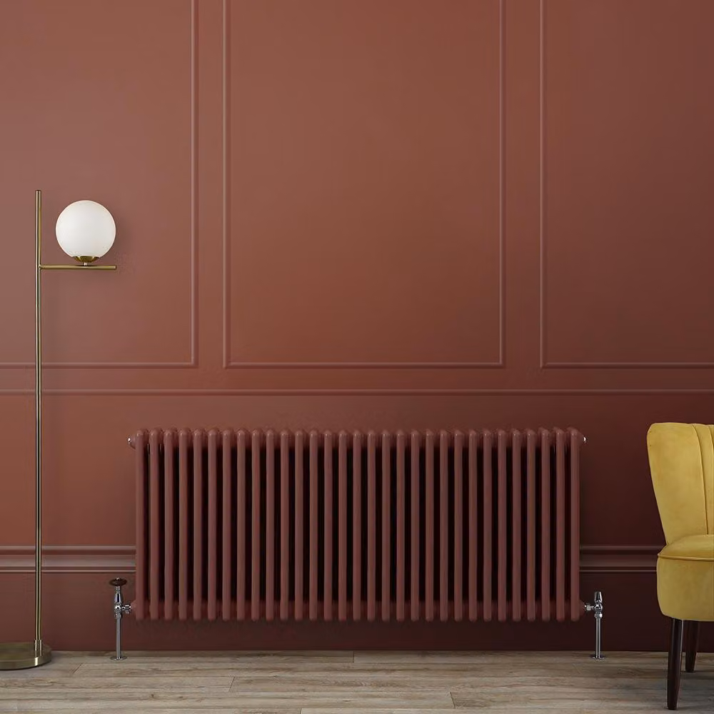 Radiatore Orizzontale a Colonne (3 Colonne) 600mm x 1415mm - Rosso (Booth Rosso) - Regent