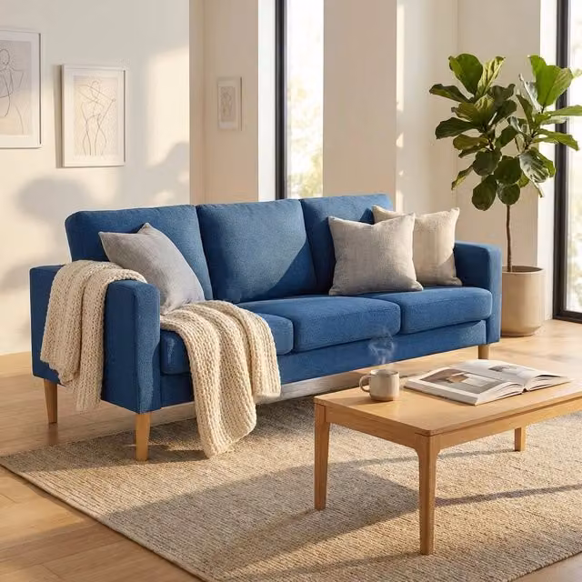 Divano 3 posti Scandinavo in Tessuto cm 177x73x82 - MANU