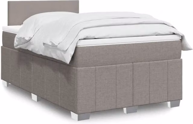 Giroletto a Molle con Materasso Tortora 120x200 cm in Tessuto 3287032