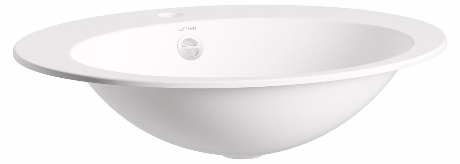 LAUFEN FORM Lavabo à encastrer par le haut, ovale, 1 trou pour robinet, avec trop-plein, 600x500x150mm, blanc brillant, H517FM70001041, H517FM70001041