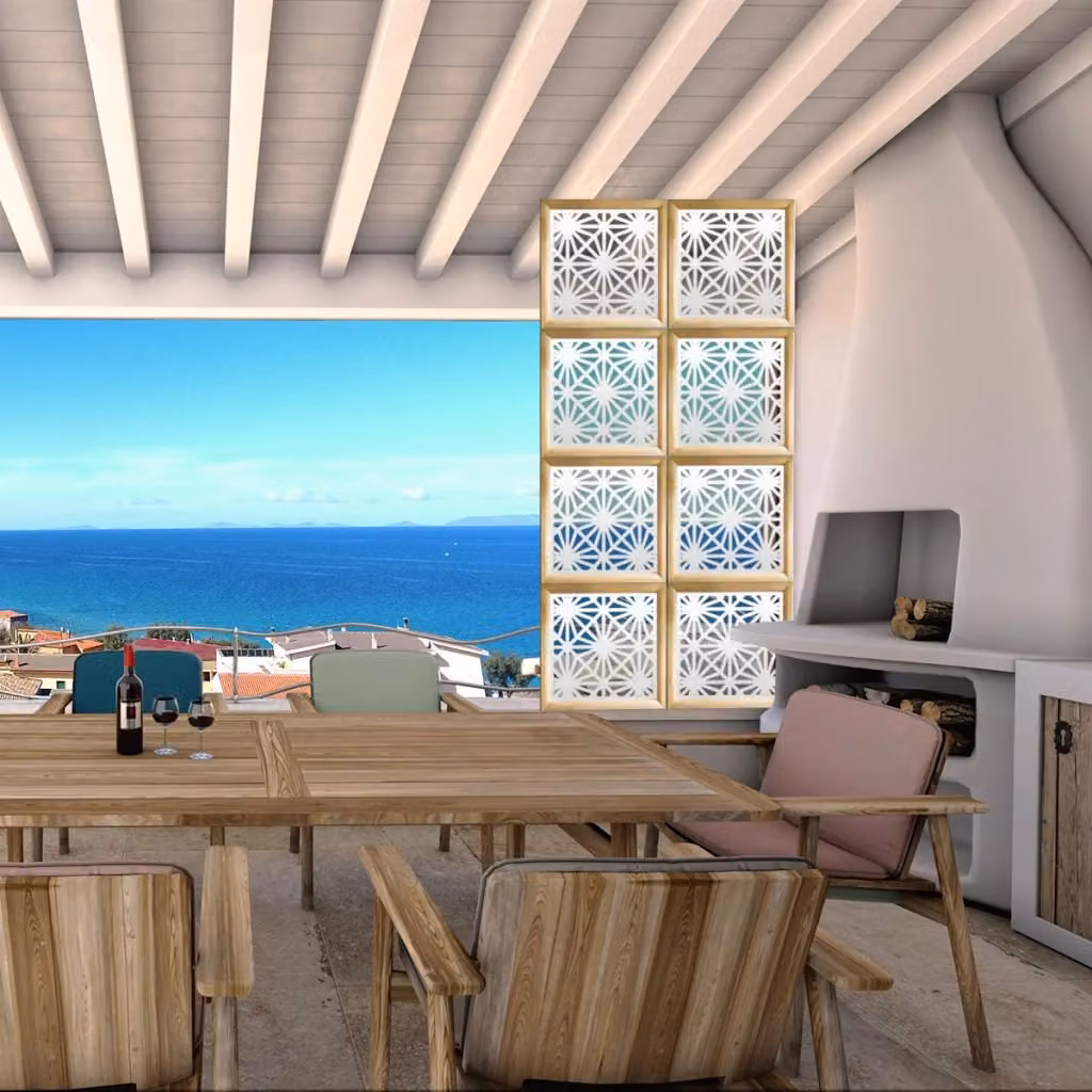 POLESTAR Moduli Decorativi Geometrici in Legno e PVC, Colore: bianco, L/P/H: 98 x 98 x 98 cm – 2