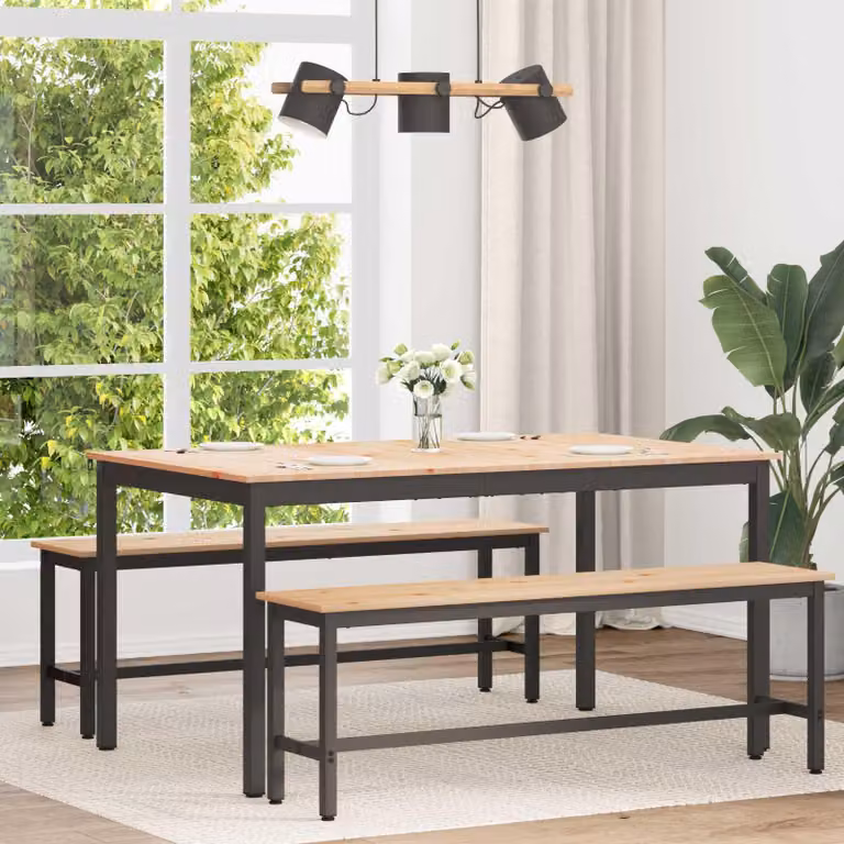Maison Exclusive - Tavolo da pranzo Natur 150 x 90 x 75 cm Legno di pino massiccio