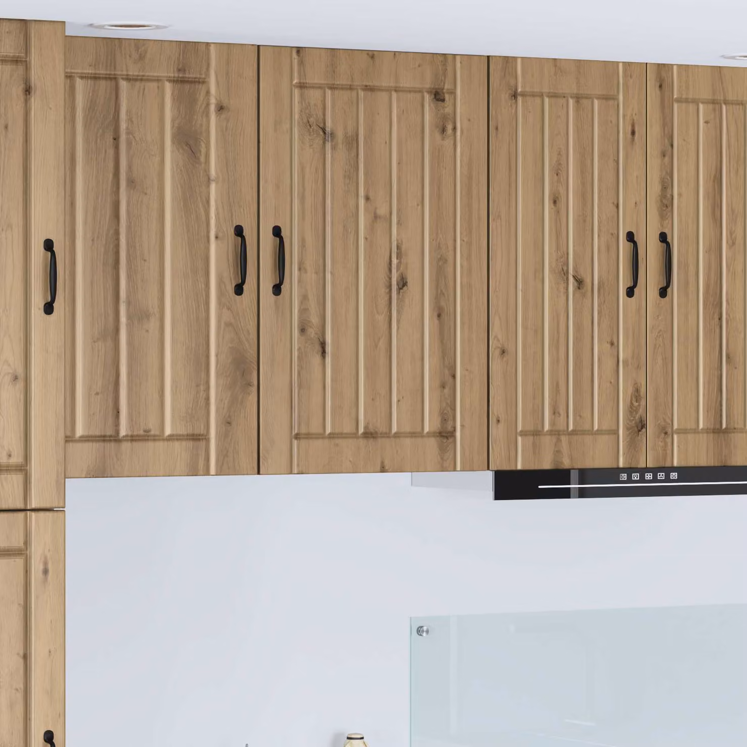 Armadietto a muro da cucina vidaXL LUCCA in legno rovere marrone con ante a battente, L 50 cm x P 31 cm x H 80 cm