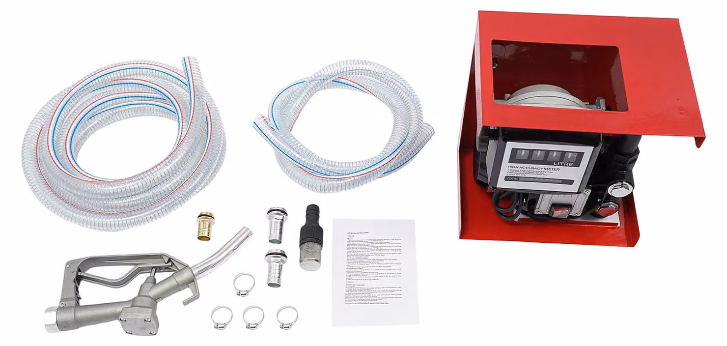 Pompa di trasferimento carburante, alta efficienza, misurazione precisa, rossa