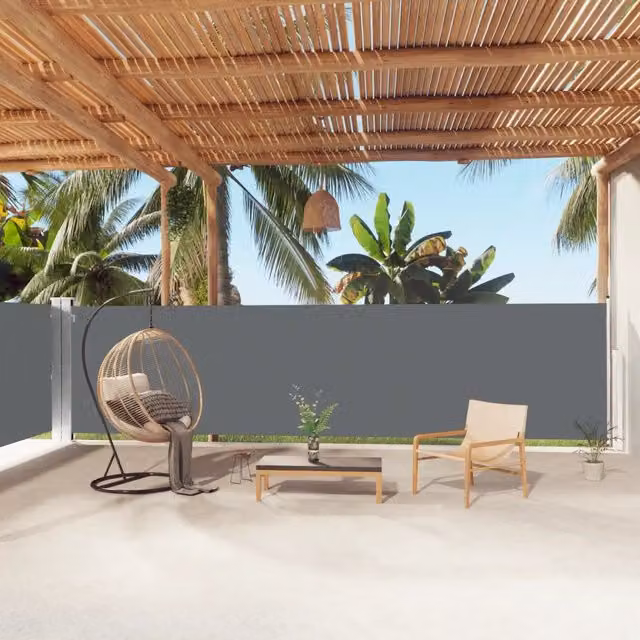 Tenda laterale retrattile parasole DESIGN IN in poliestere colore antracite L: 1000 cm, H: 160 cm