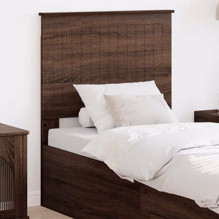 Testiera per letto moderna vidaXL in legno ingegnerizzato rovere marrone